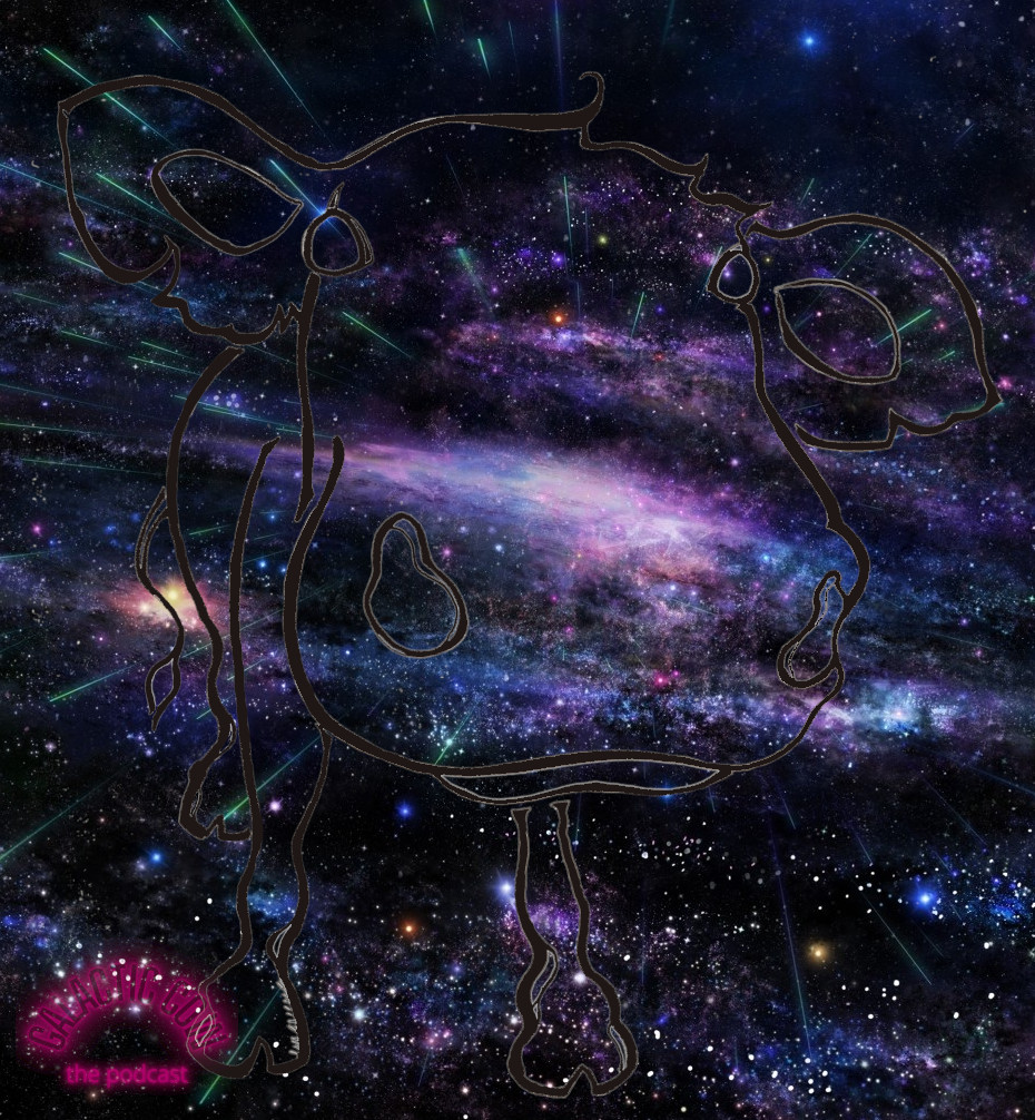 Galactic gazes sweetly at you, while gorgeous, swirling galaxies and universes move in and around her being. galacticcow.com