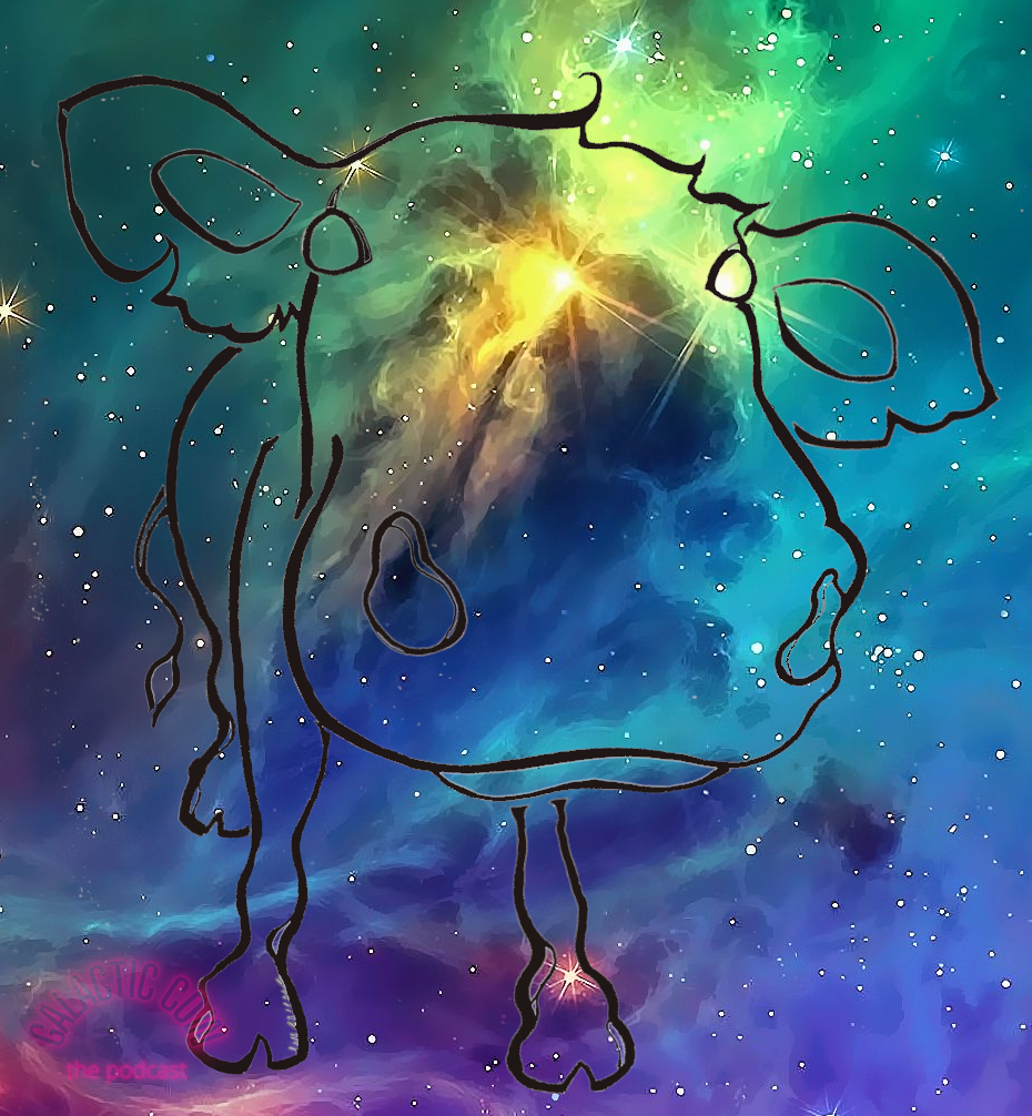 Galactic gazes sweetly at you, while gorgeous, swirling galaxies and universes move in and around her being.